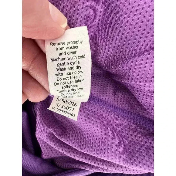 Athleta Relay Skort w/ Built-In Shorts -Purple Stripe Size 4 (28"x3"x14") EUC - Picture 10 of 10